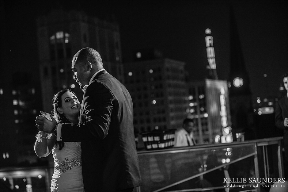 madison building reception, mixed couple first dance, Kellie Saunders Photography,